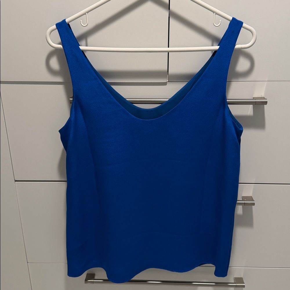 J. Crew Silk Cobalt Blue Top - Picture 4 of 8